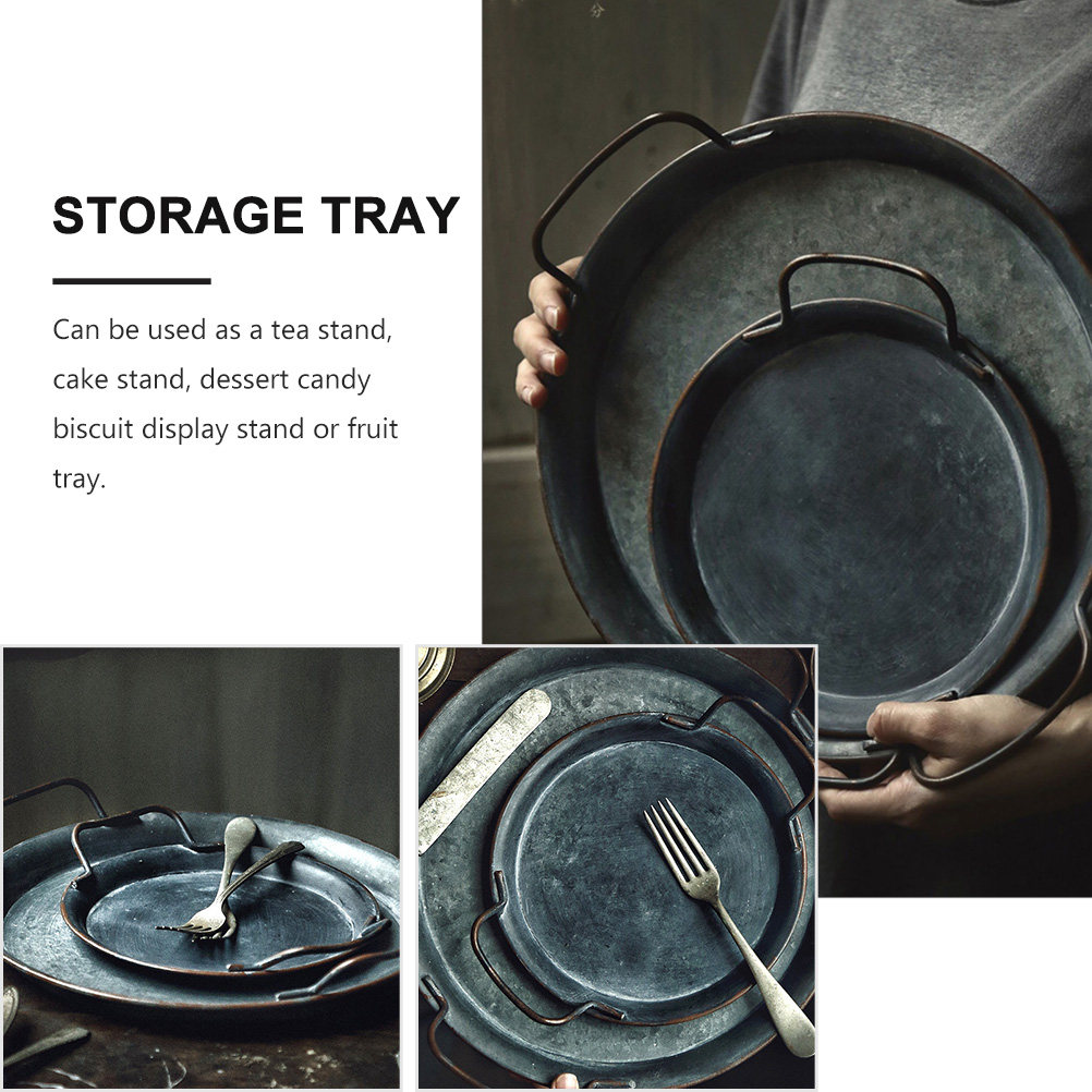 ถาดเหล็กวินเทจเรโทร 1 ชิ้น สำห - Food Storage In Restaurant บทวิจารณ์และราคา