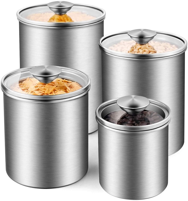 ชุดกระป๋องเก็บอาหารสแตนเลสสำหร - Food Storage With Glass Lids บทวิจารณ์และราคา