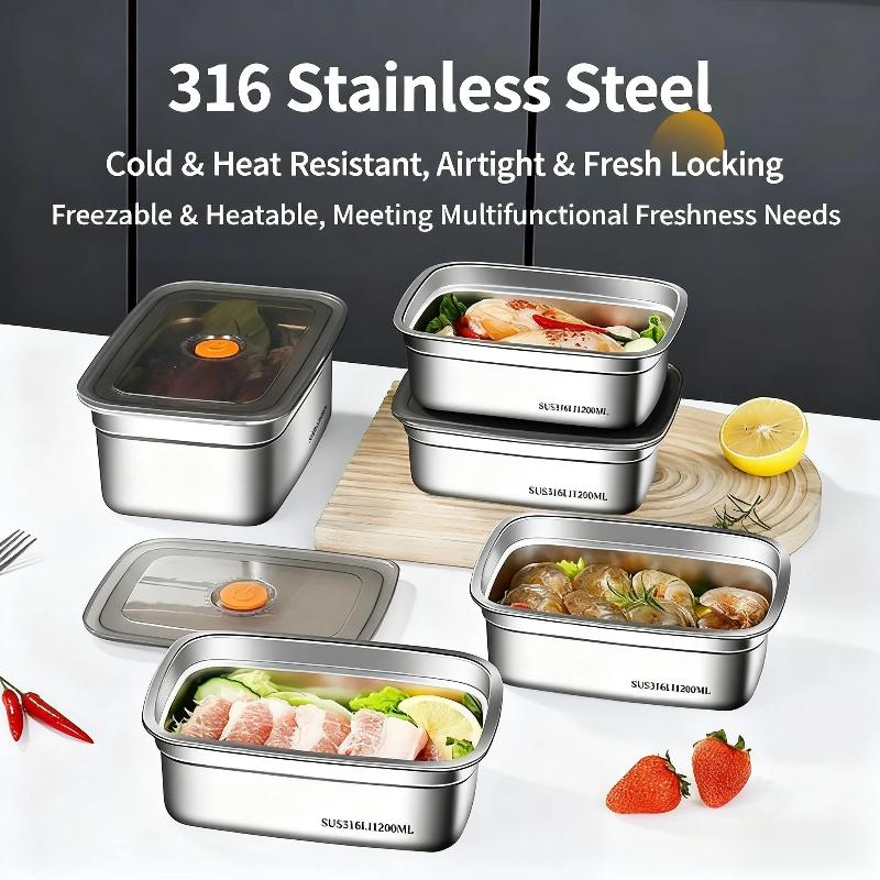 กล่องอาหารกลางวันสแตนเลสแบบปิด - Food Storage Camping บทวิจารณ์และราคา