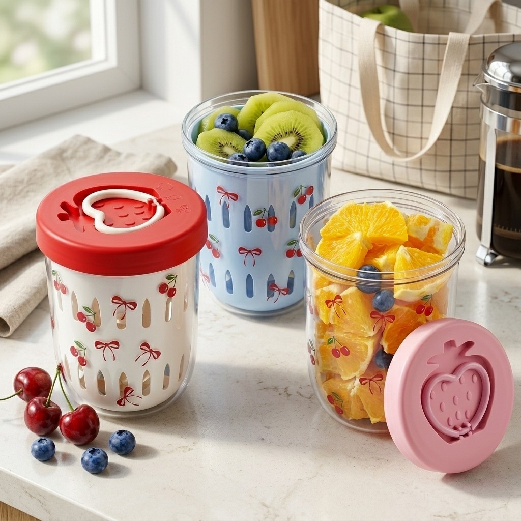 กล่องสลัดพลาสติกพร้อมฝาปิด กล่ - Food Storage Yogurt บทวิจารณ์และราคา
