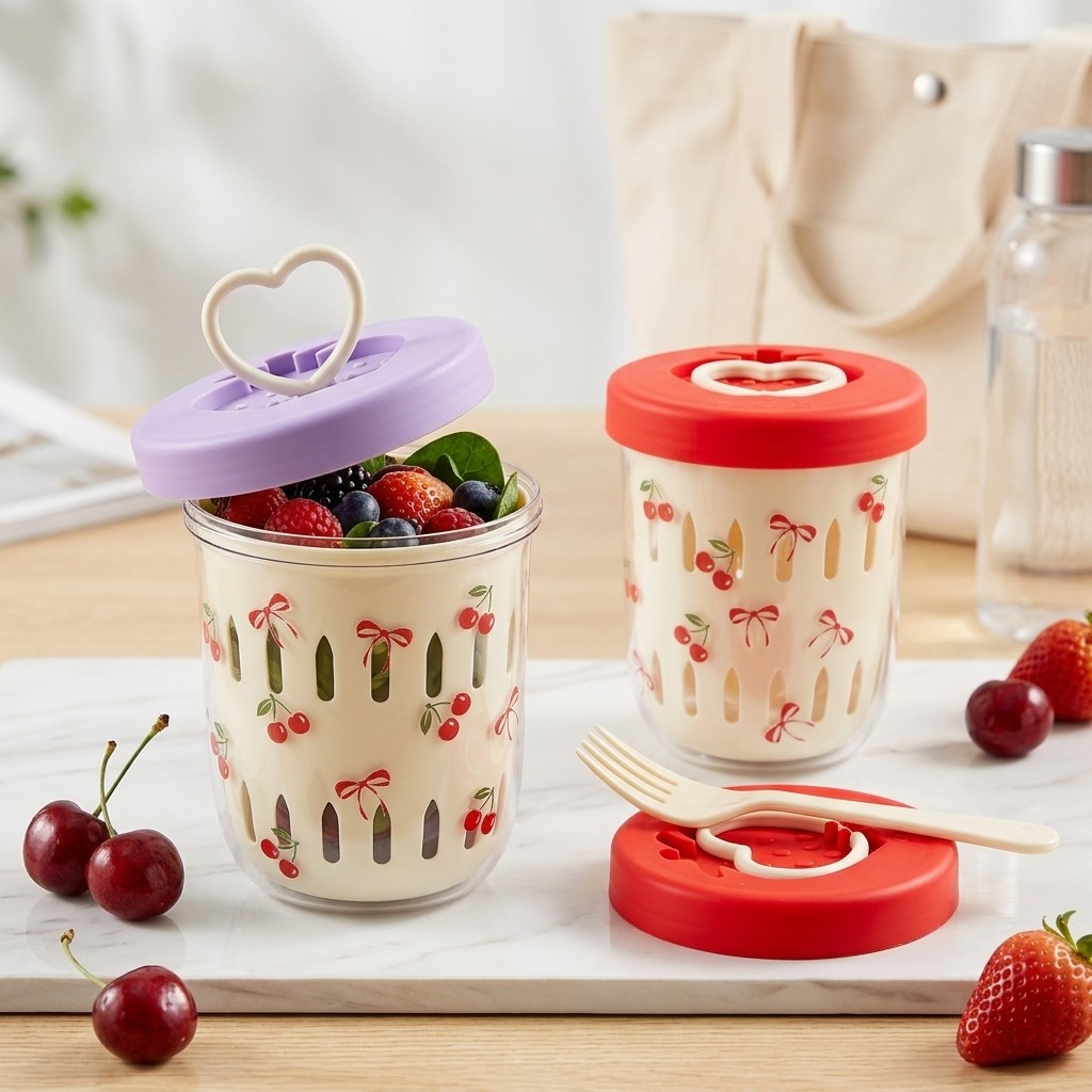 กล่องสลัดพลาสติกพร้อมฝาปิด กล่ - Food Storage Yogurt บทวิจารณ์และราคา