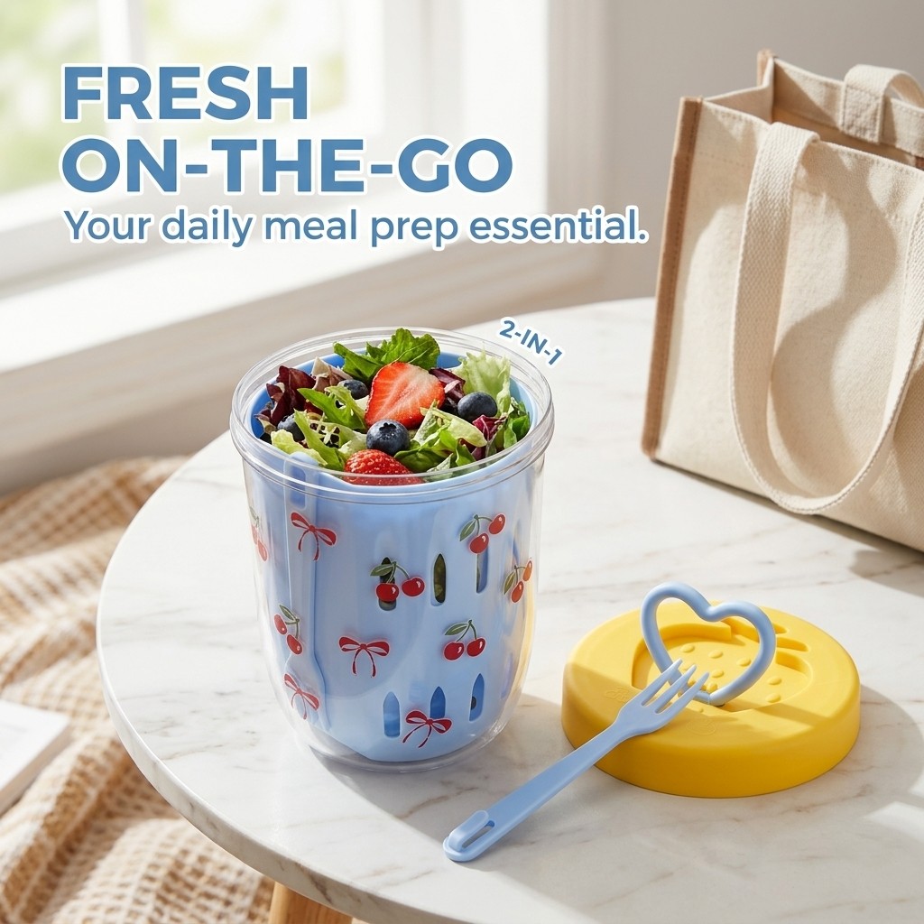 กล่องสลัดพลาสติกพร้อมฝาปิด กล่ - Food Storage Yogurt บทวิจารณ์และราคา