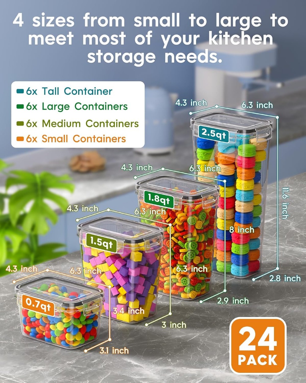 กล่องเก็บอาหารสุญญากาศ 24 ชิ้น - Food Storage And Container บทวิจารณ์และราคา