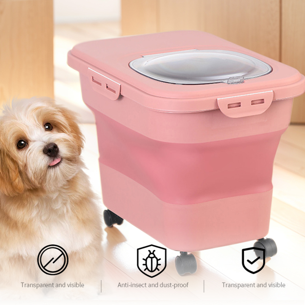 กล่องใส่อาหารแมวแบบพับได้ 20-3 - Food Storage Dog บทวิจารณ์และราคา